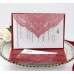 Dark Red  Birthday Card  Laser Invitation Lace Card